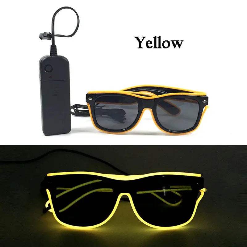  LED Glasses For Rave Parties Pulsing Lights Deluxe -  ToylandEU™
