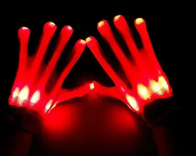  LED Gloves Neon Skull Flashing Lights For Halloween -  ToylandEU™