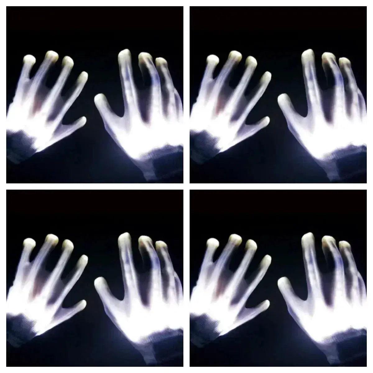  LED Gloves Neon Skull Flashing Lights For Halloween -  ToylandEU™