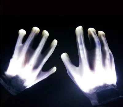 LED Gloves Neon Skull Flashing Lights For Halloween - ToylandEU