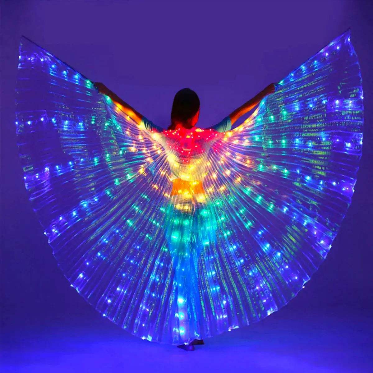 LED Isis Wings Light Up Belly Dance Costume Telescopic Sticks - ToylandEU