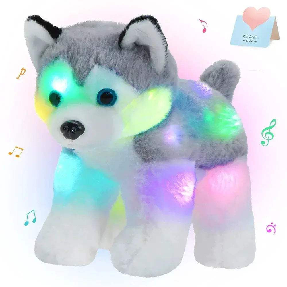 LED Light Musical Dog Plush Toy 32cm Super Soft Gift - ToylandEU