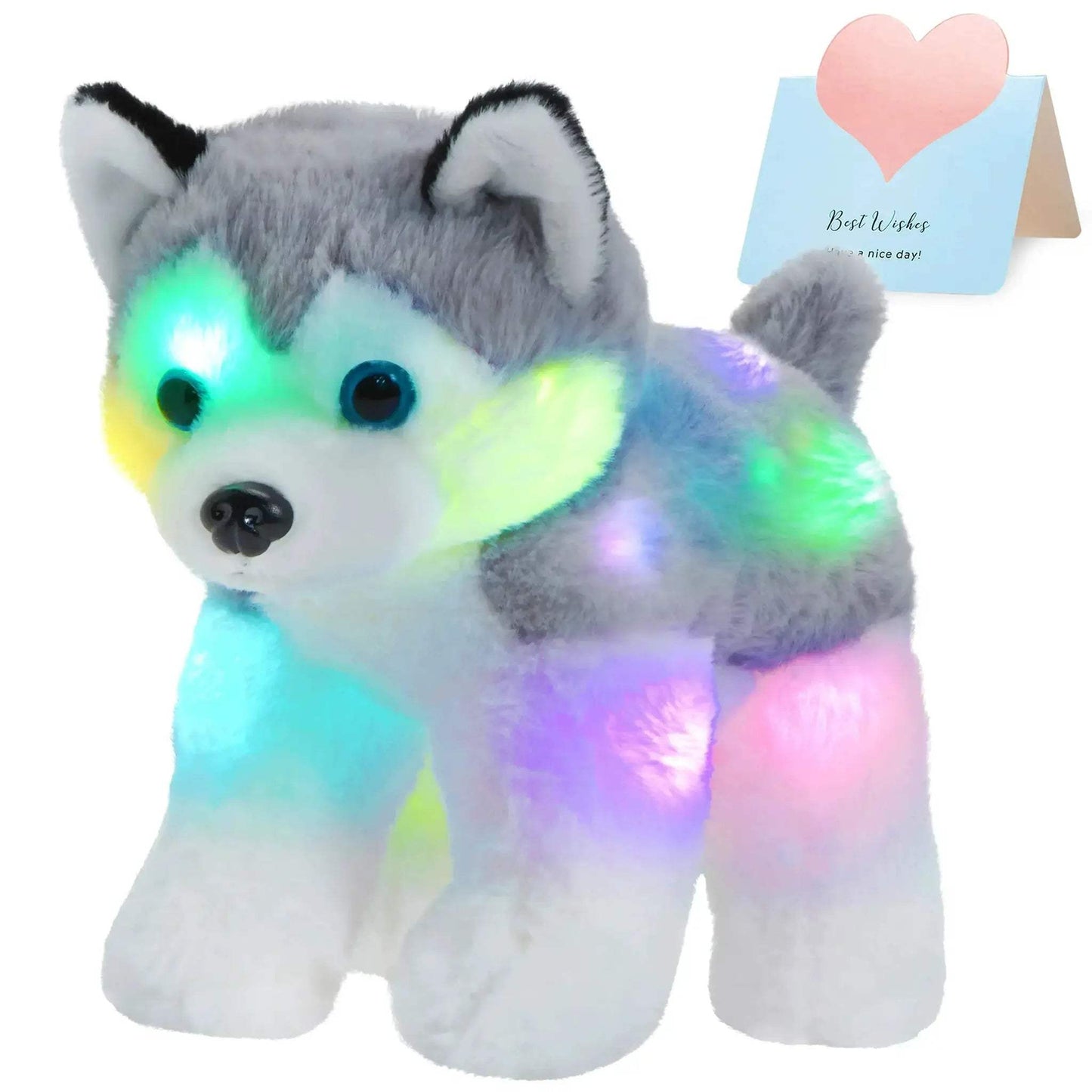 LED Light Musical Dog Plush Toy 32cm Super Soft Gift - ToylandEU