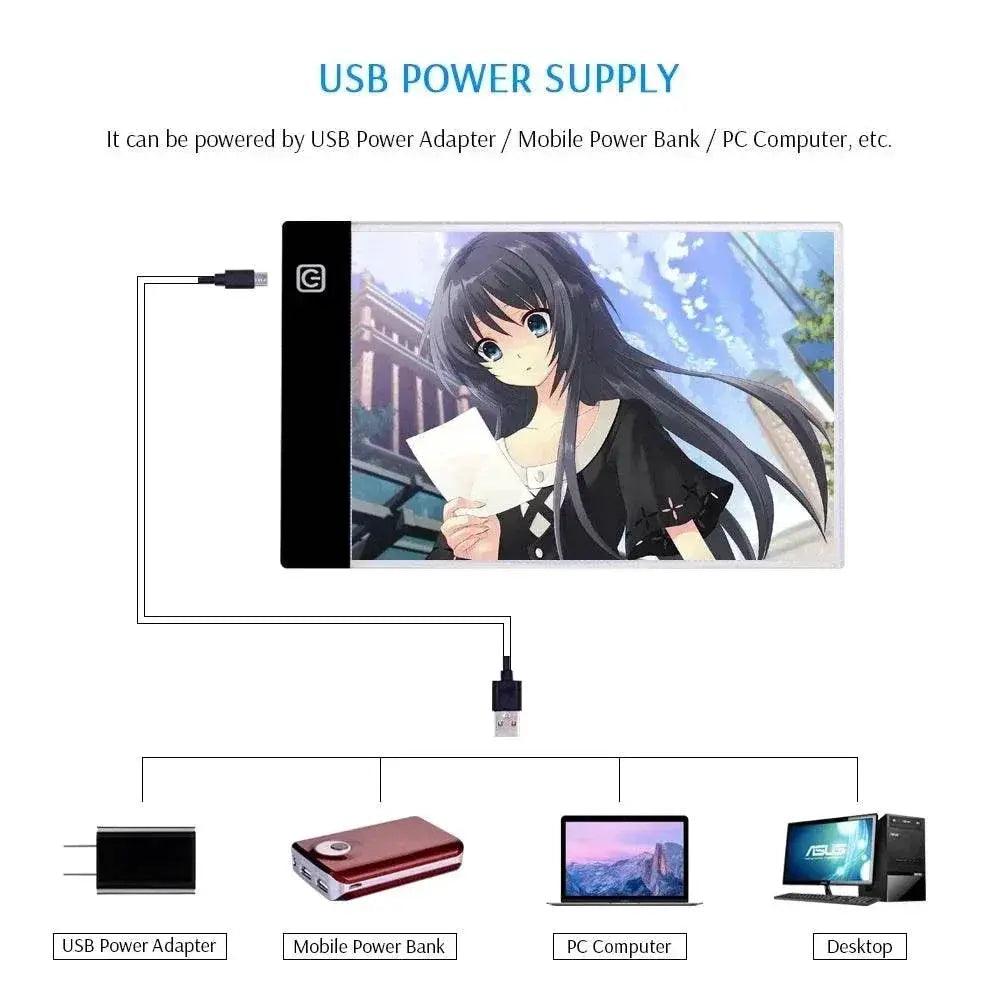  A3 A4 A5 Three Level Dimmable LED Light Pad Drawing Board Tracing Light Box Eye Protection for Diamond Painting -  ToylandEU™