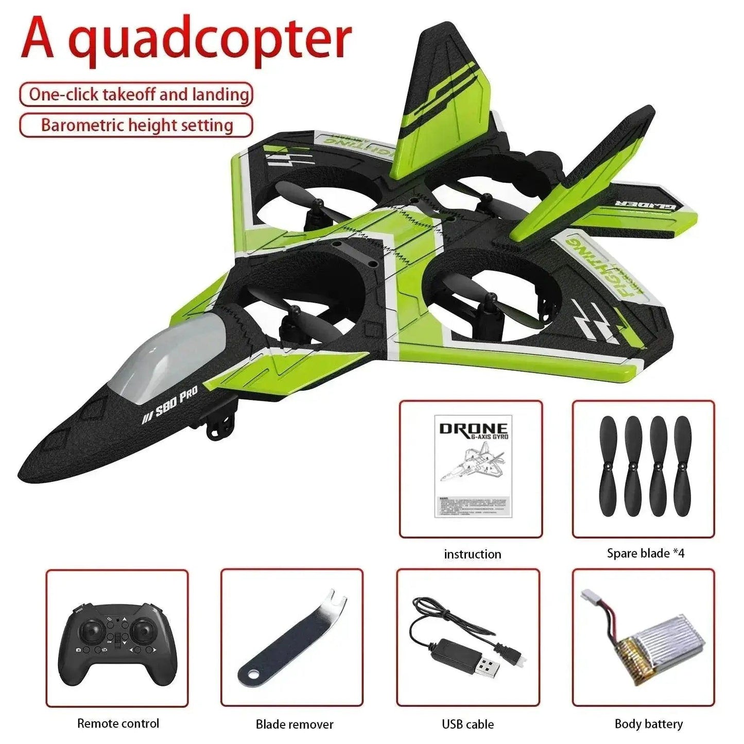  LED Light RC Foam Glider Fighter Airplane Toy for Boys - ToylandEU  -  ToylandEU™
