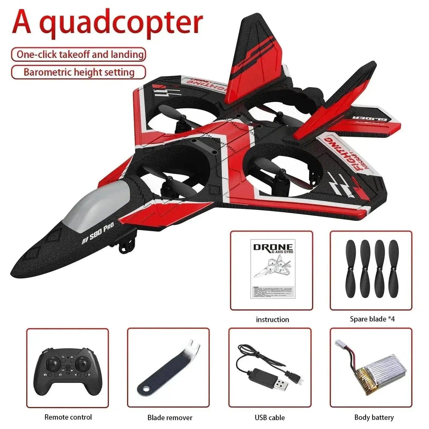  LED Light RC Foam Glider Fighter Airplane Toy for Boys - ToylandEU  -  ToylandEU™