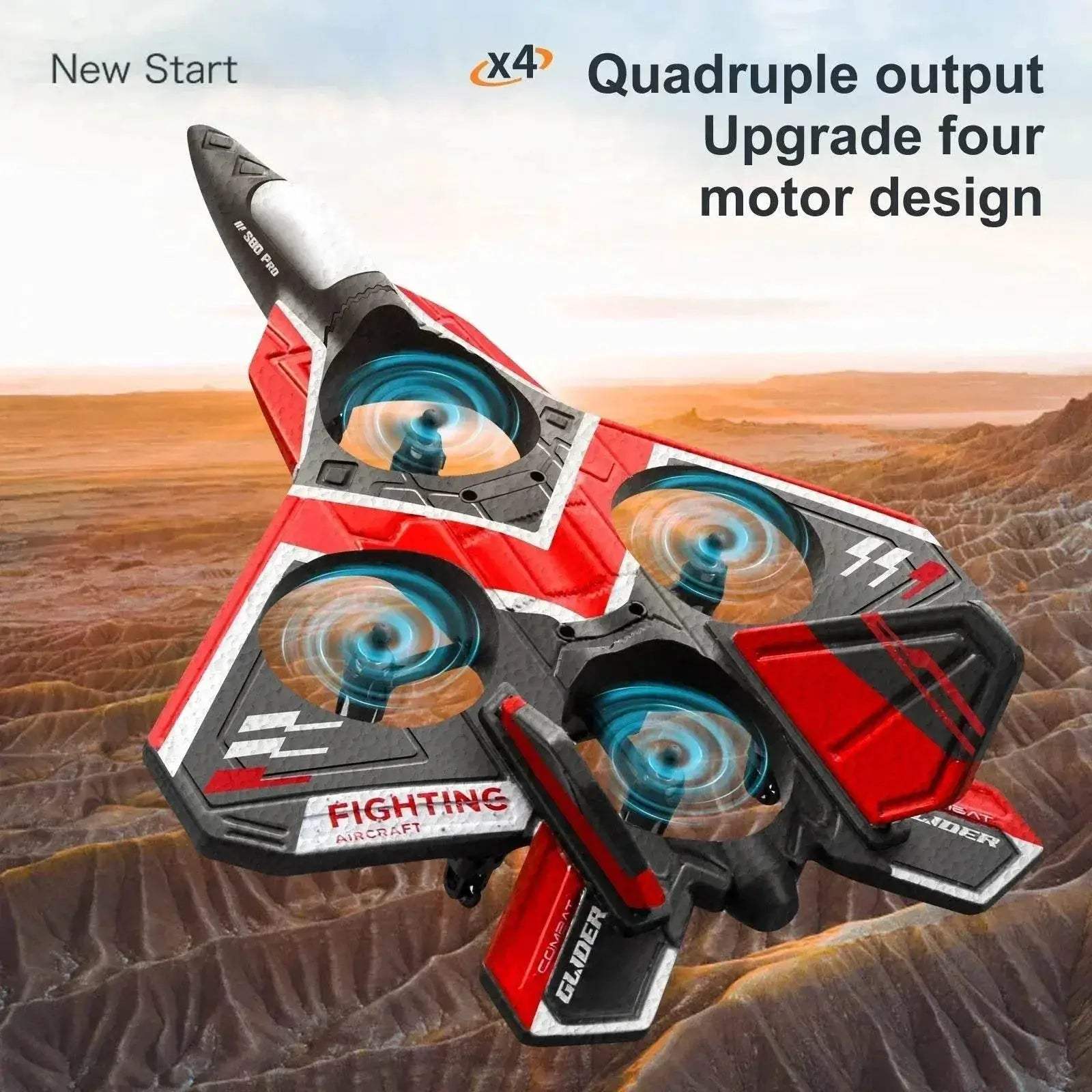  LED Light RC Foam Glider Fighter Airplane Toy for Boys - ToylandEU  -  ToylandEU™