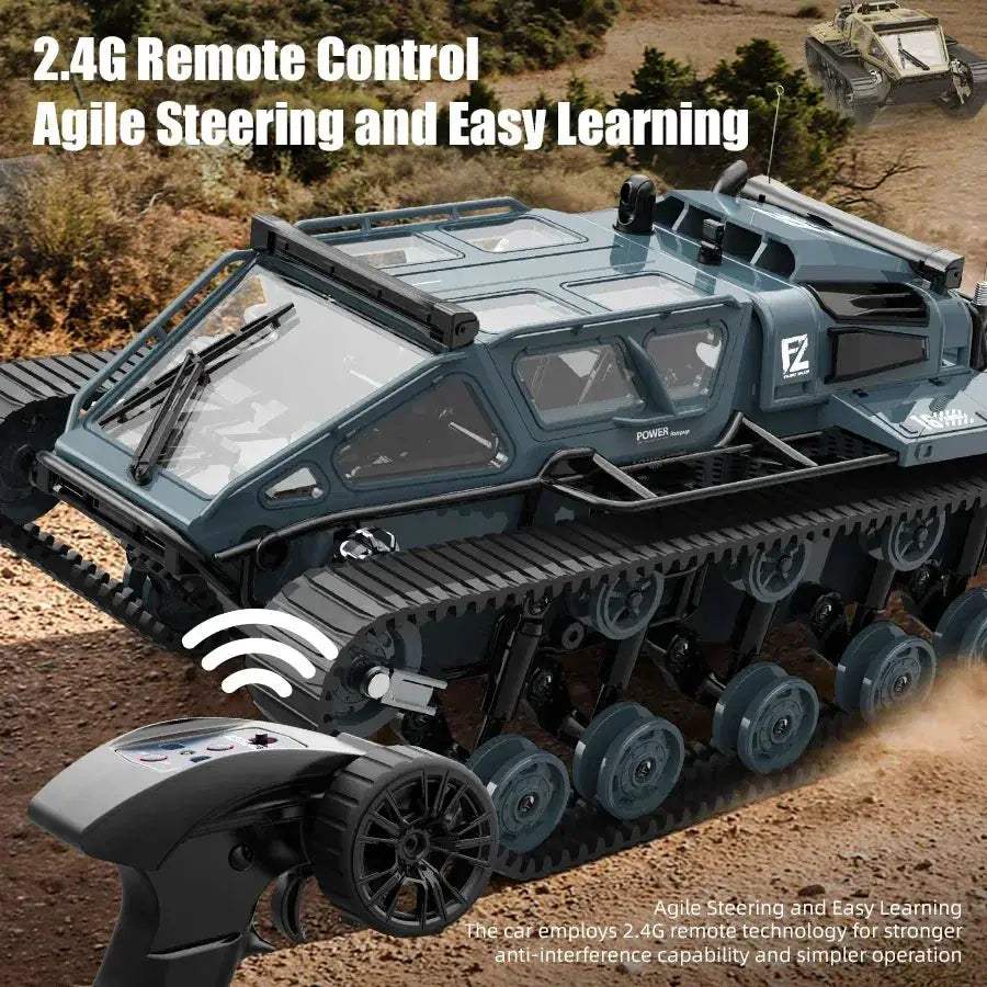 LED Light RC Tank Full Scale Remote Control Off Road - ToylandEU