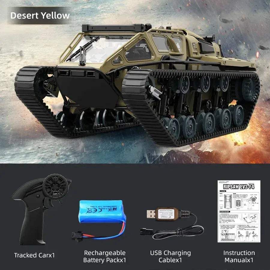 LED Light RC Tank Full Scale Remote Control Off Road - ToylandEU