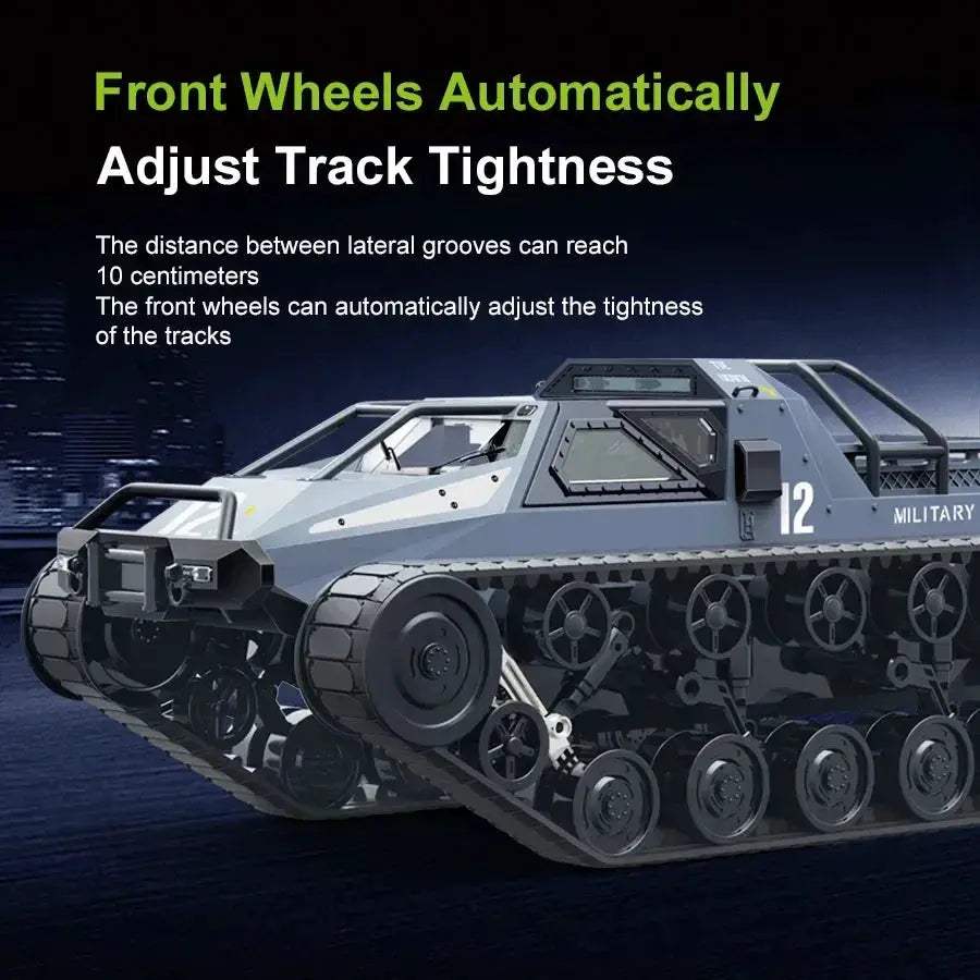 LED Light Remote Control RC Tank Off-Road Vehicle for Kids - ToylandEU