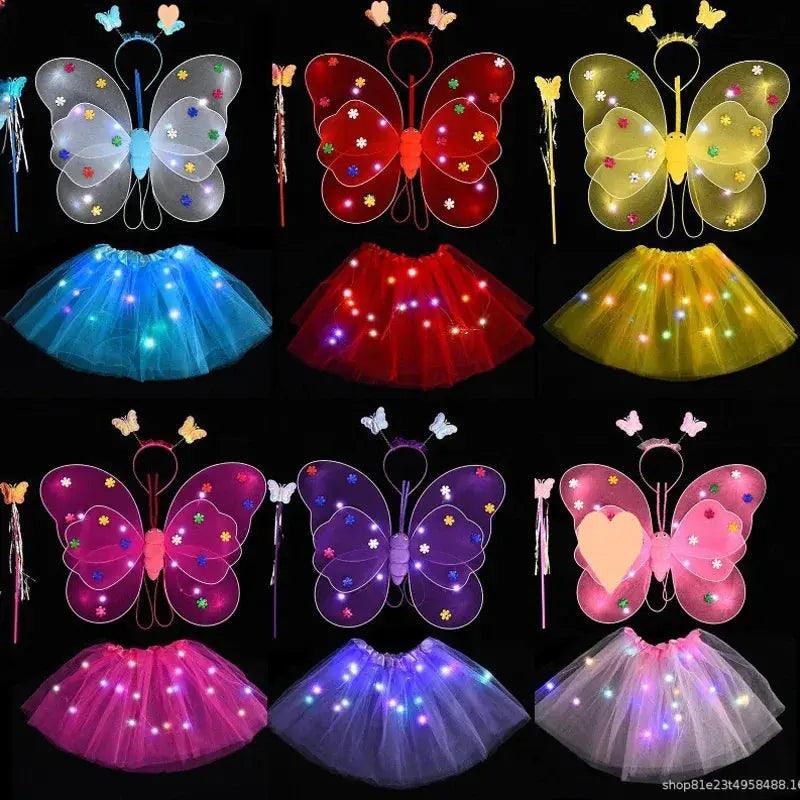  LED Light Up Butterfly Wings Cosplay For Girls Tutu Elite -  ToylandEU™