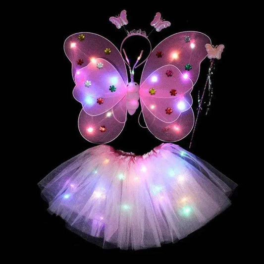 LED Light Up Butterfly Wings Cosplay For Girls Tutu - ToylandEU