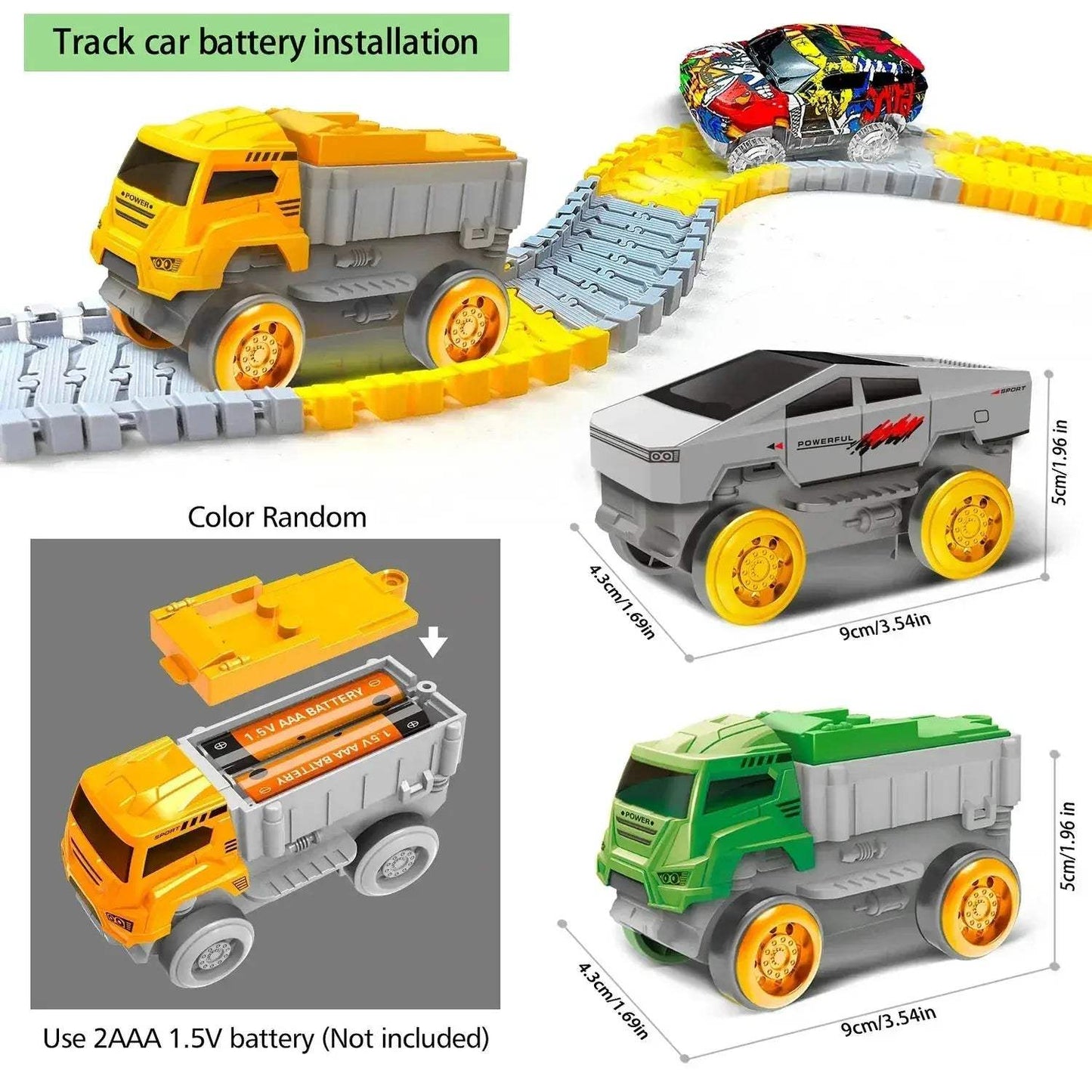 LED Light Up Cars For Glow Race Track Playset Gift - ToylandEU