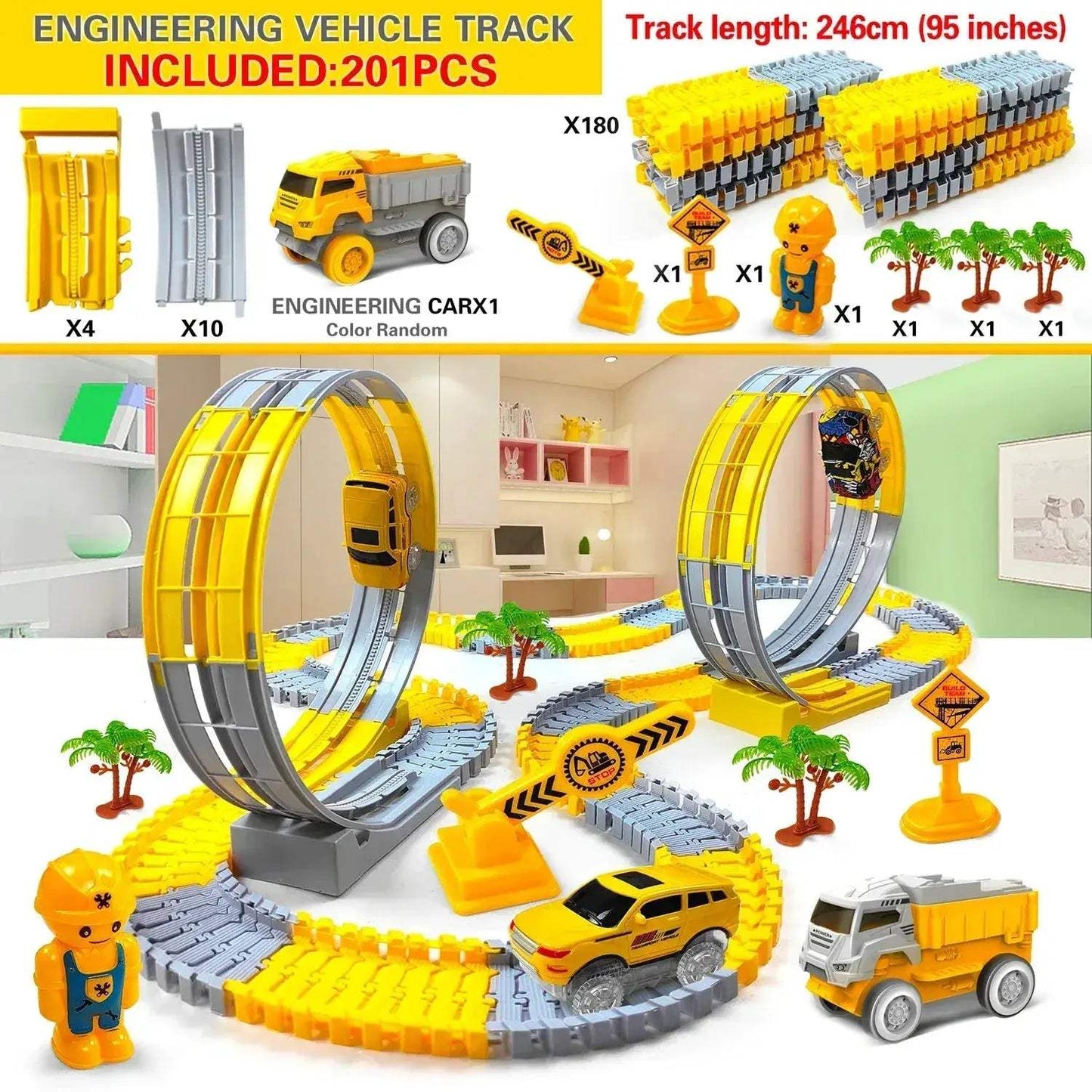 LED Light Up Cars For Glow Race Track Playset Gift - ToylandEU