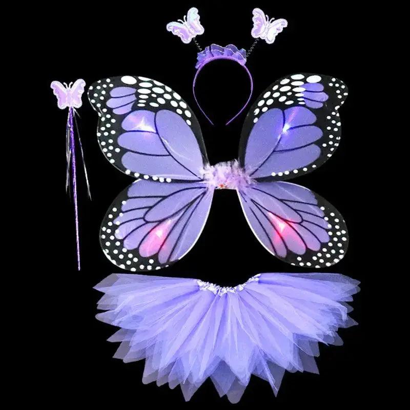  LED Light Up Fairy Costume Butterfly Wings Set Kids -  ToylandEU™
