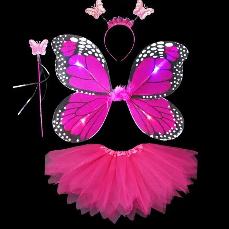  LED Light Up Fairy Costume Butterfly Wings Set Kids -  ToylandEU™