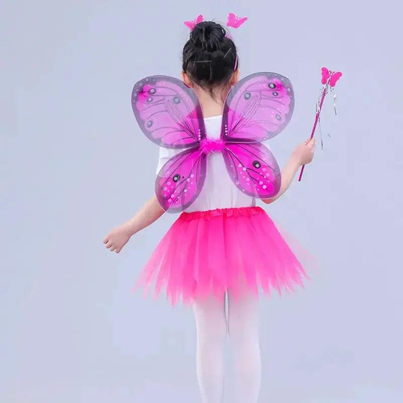  LED Light Up Fairy Costume Butterfly Wings Set Kids -  ToylandEU™