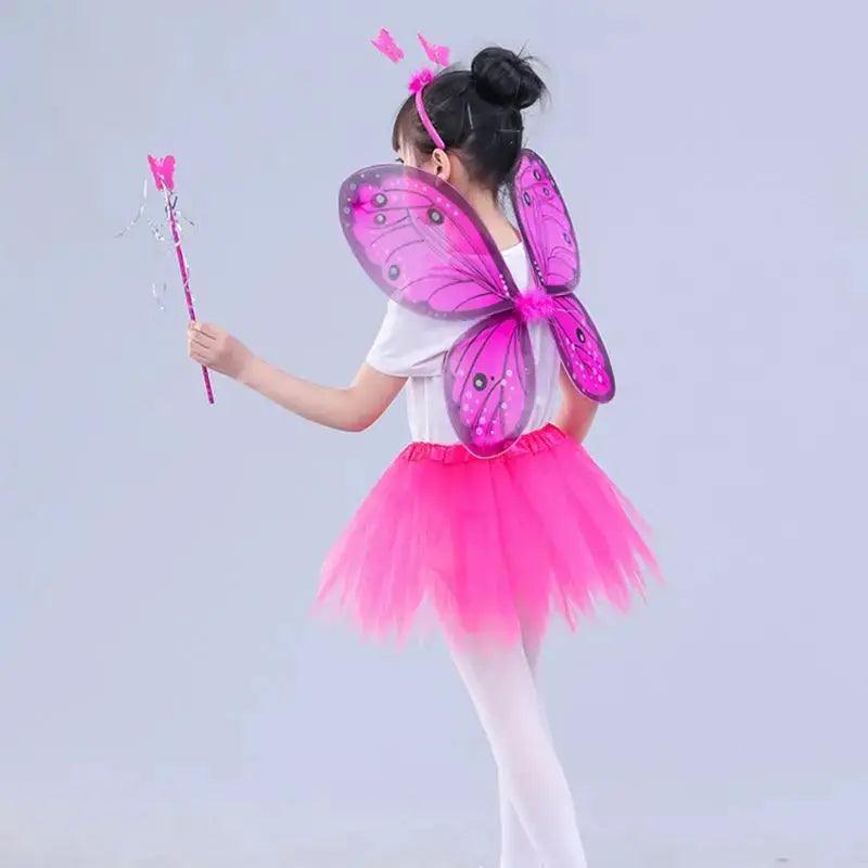  LED Light Up Fairy Costume Butterfly Wings Set Kids -  ToylandEU™