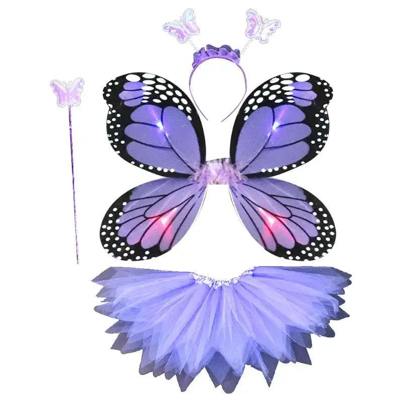  LED Light Up Fairy Costume Butterfly Wings Set Kids -  ToylandEU™
