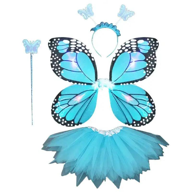  LED Light Up Fairy Costume Butterfly Wings Set Kids -  ToylandEU™