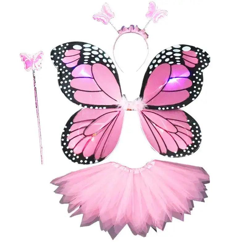  LED Light Up Fairy Costume Butterfly Wings Set Kids -  ToylandEU™