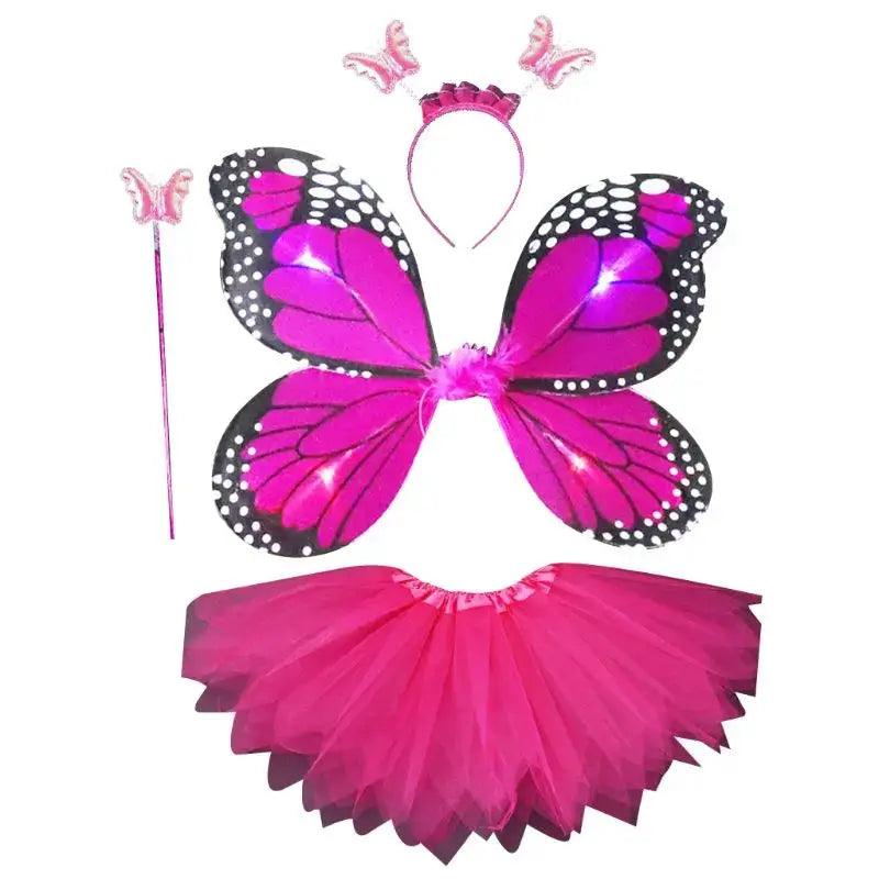  LED Light Up Fairy Costume Butterfly Wings Set Kids -  ToylandEU™