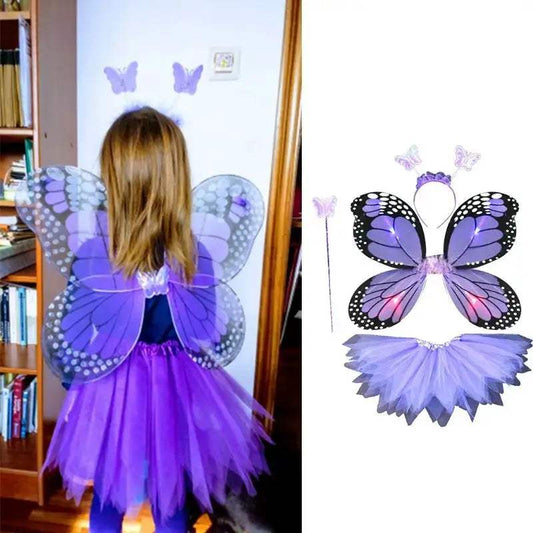 LED Light Up Fairy Costume Set With Butterfly Wings - ToylandEU