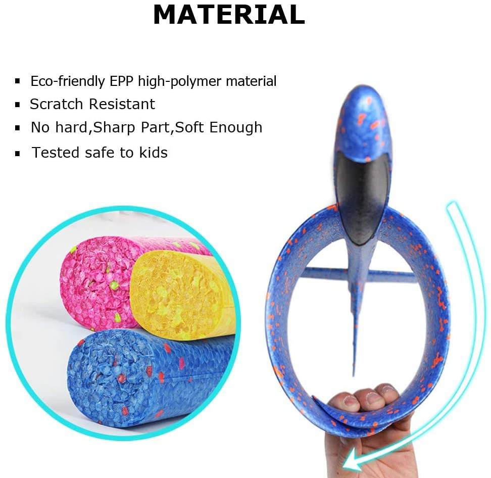 LED Light-Up Foam Glider Plane - 50cm Outdoor Flying Fun - ToylandEU