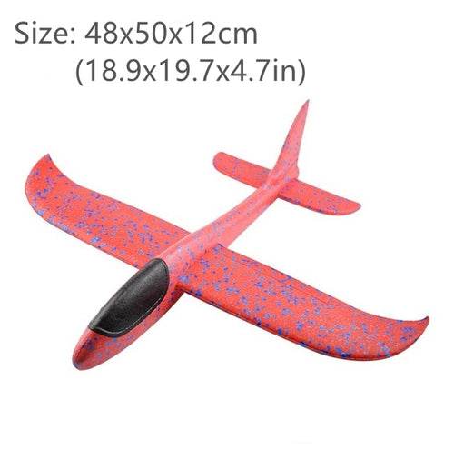 LED Light-Up Foam Glider Plane - 50cm Outdoor Flying Fun - ToylandEU