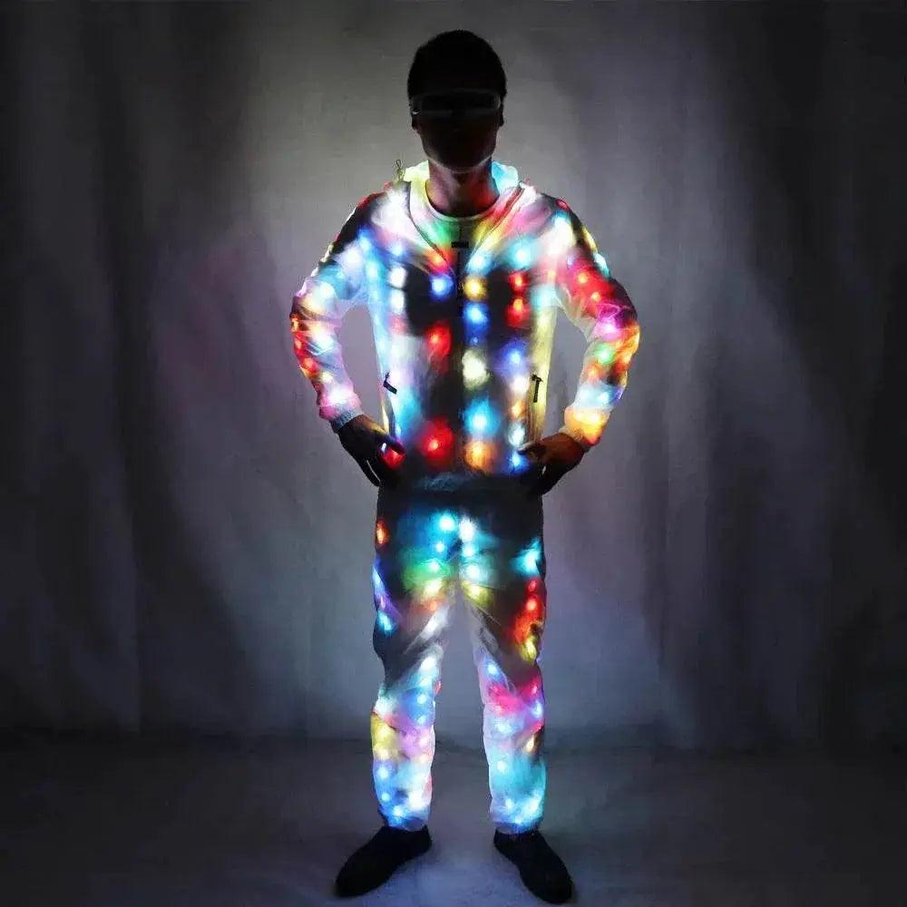  LED Lights Jacket Coat Pants Costumes Set Colorful Glowing -  ToylandEU™