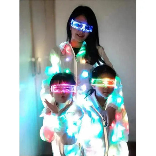  LED Light Up Rave Jacket Glowing Glasses Bundle -  ToylandEU™