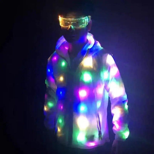  LED Light Up Rave Jacket Glowing Glasses Bundle -  ToylandEU™