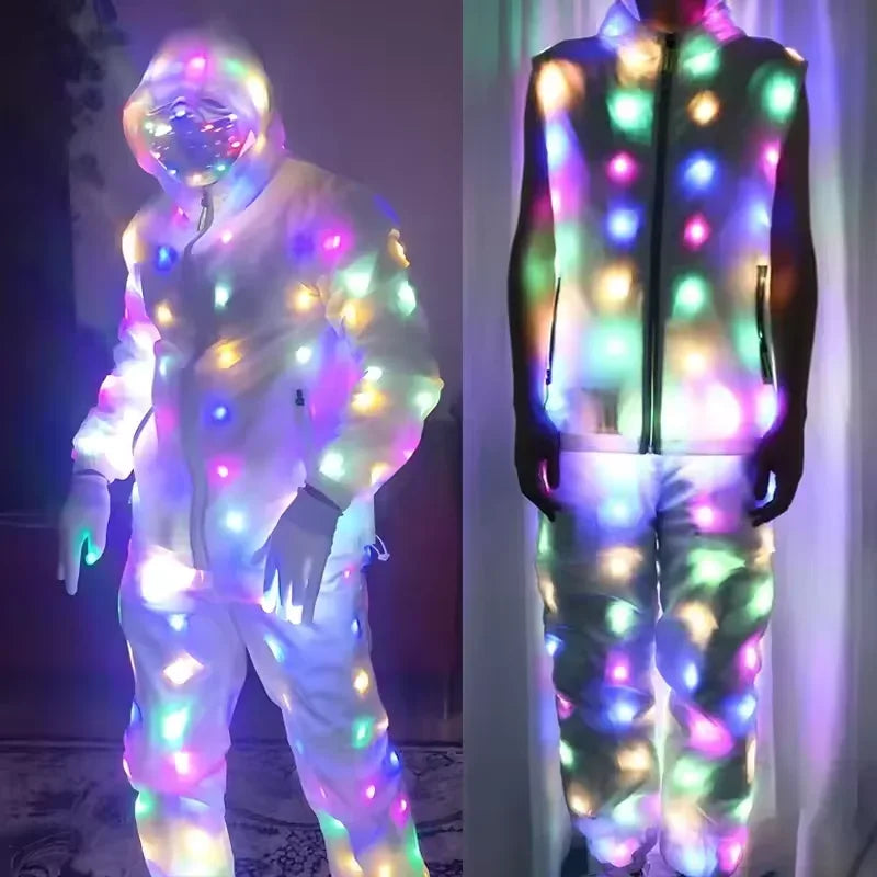 LED Light Up Rave Jacket Waterproof Glow Costume for Parties - ToylandEU