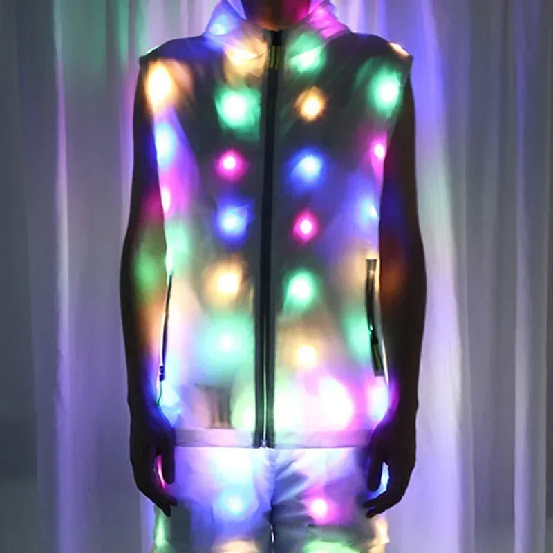 LED Light Up Rave Jacket Waterproof Glow Costume for Parties - ToylandEU