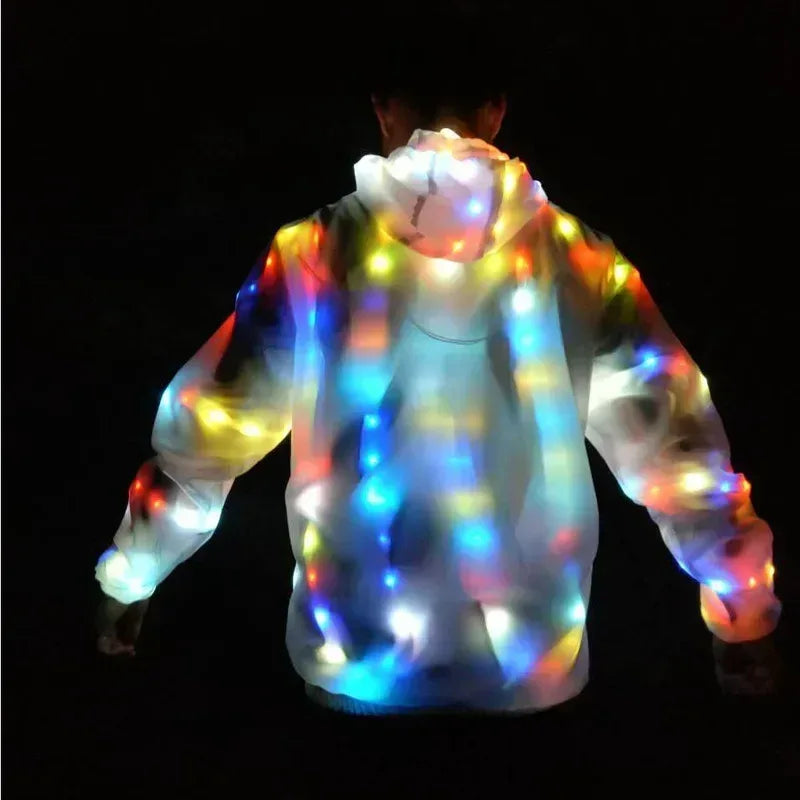 LED Light Up Rave Jacket Waterproof Glow Costume for Parties - ToylandEU