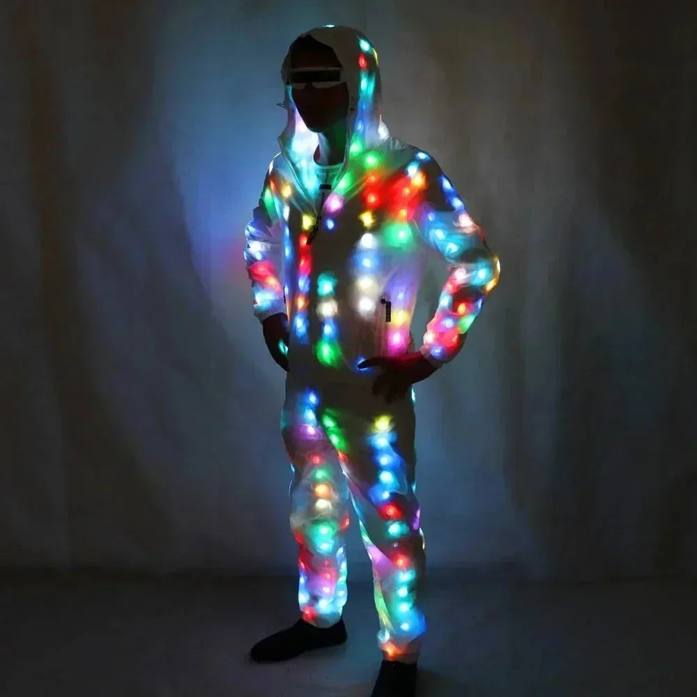 LED Light Up Rave Jacket Waterproof Glow Costume for Parties - ToylandEU