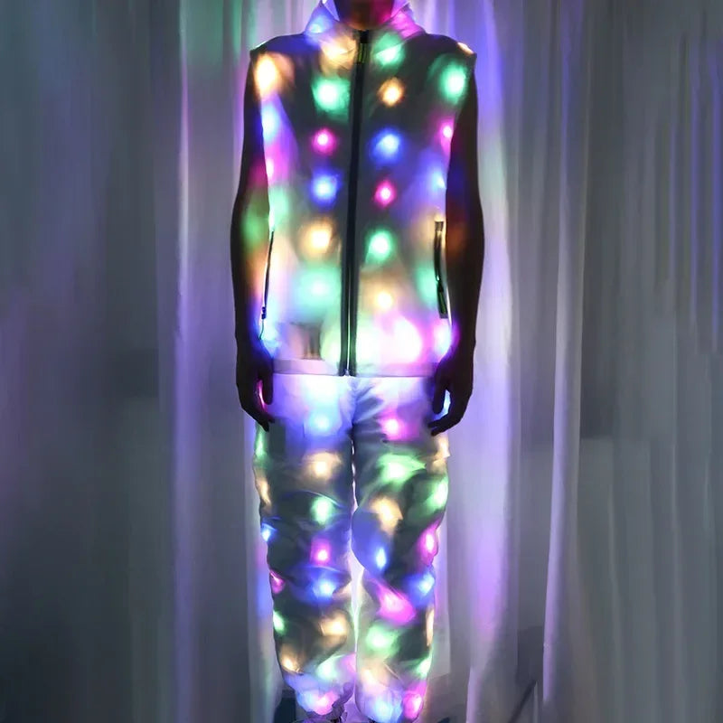 LED Light Up Rave Jacket Waterproof Glow Costume for Parties - ToylandEU