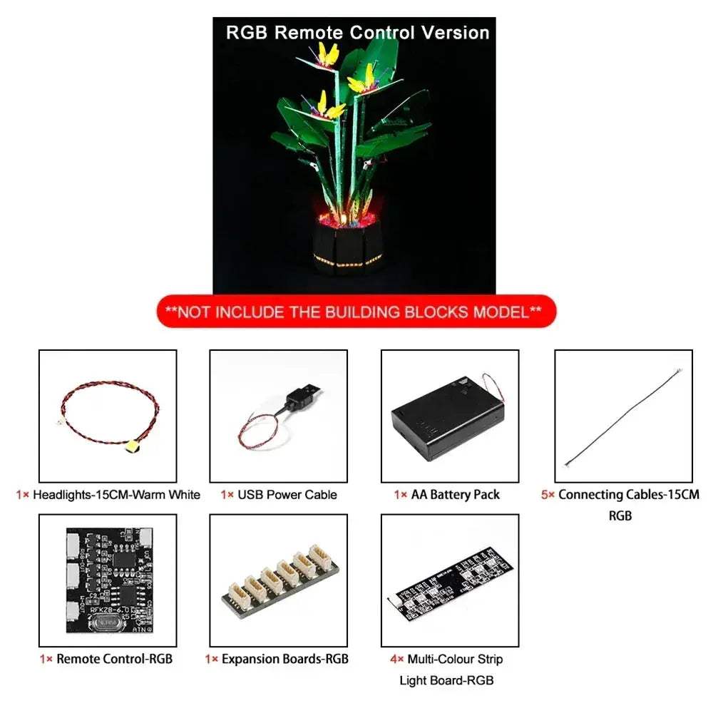 LED Lighting Set for 10289 Bird of Paradise Lego Model - ToylandEU
