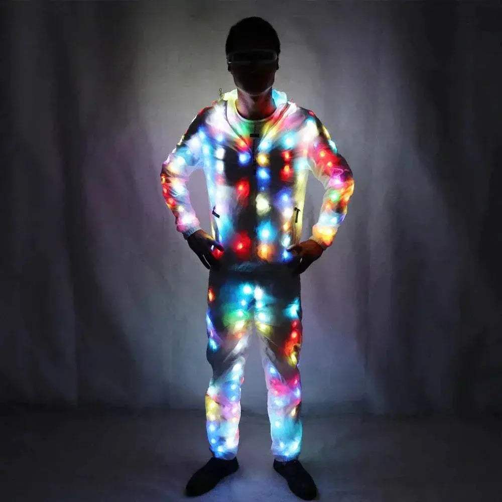  LED Lights Jacket Coat Pants Costumes Set Colorful Glowing -  ToylandEU™