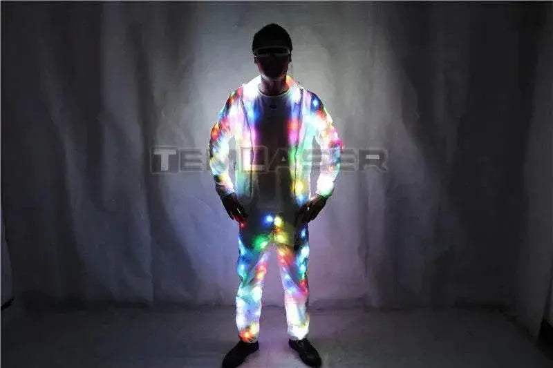  LED Lights Jacket Coat Pants Costumes Set Colorful Glowing -  ToylandEU™