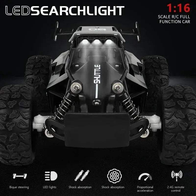 LED Lights RC Car 2WD Off Road Remote Control Vehicle - ToylandEU