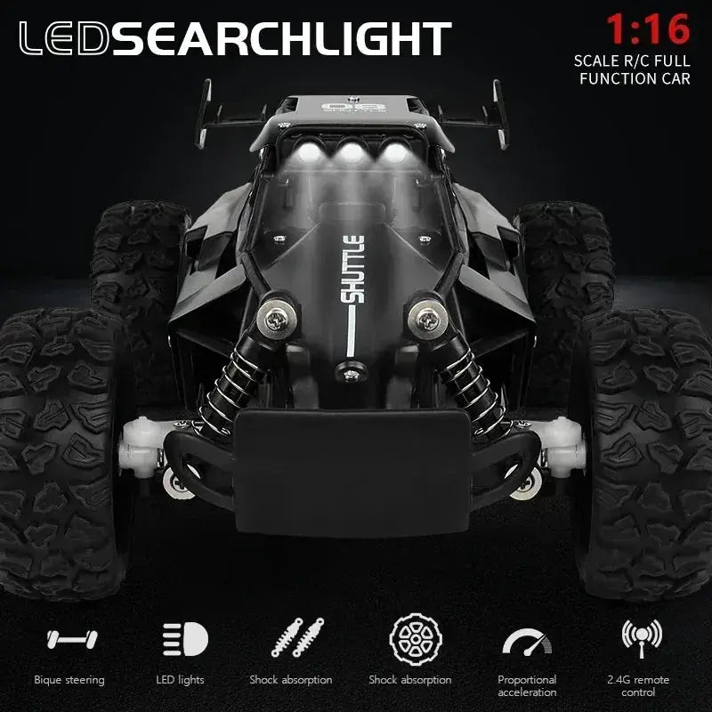 LED Lights RC Car 2WD Off Road Remote Control Vehicle - ToylandEU