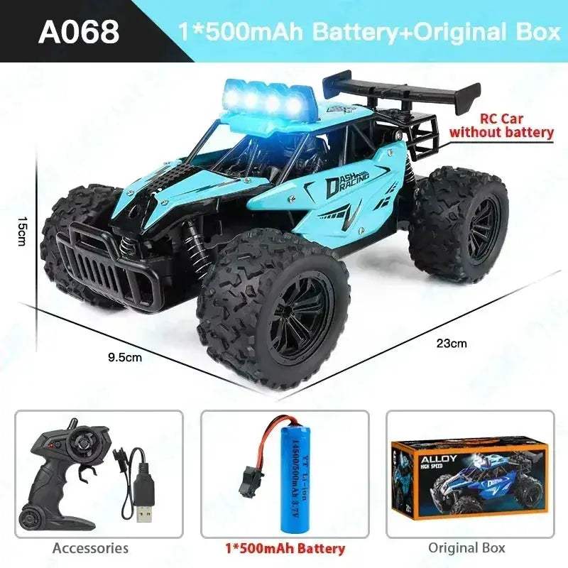 LED Lights RC Car 2WD Off Road Remote Control Vehicle - ToylandEU