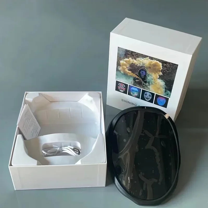 LED Mask With Bluetooth App Control Programmable Face Transformations - ToylandEU