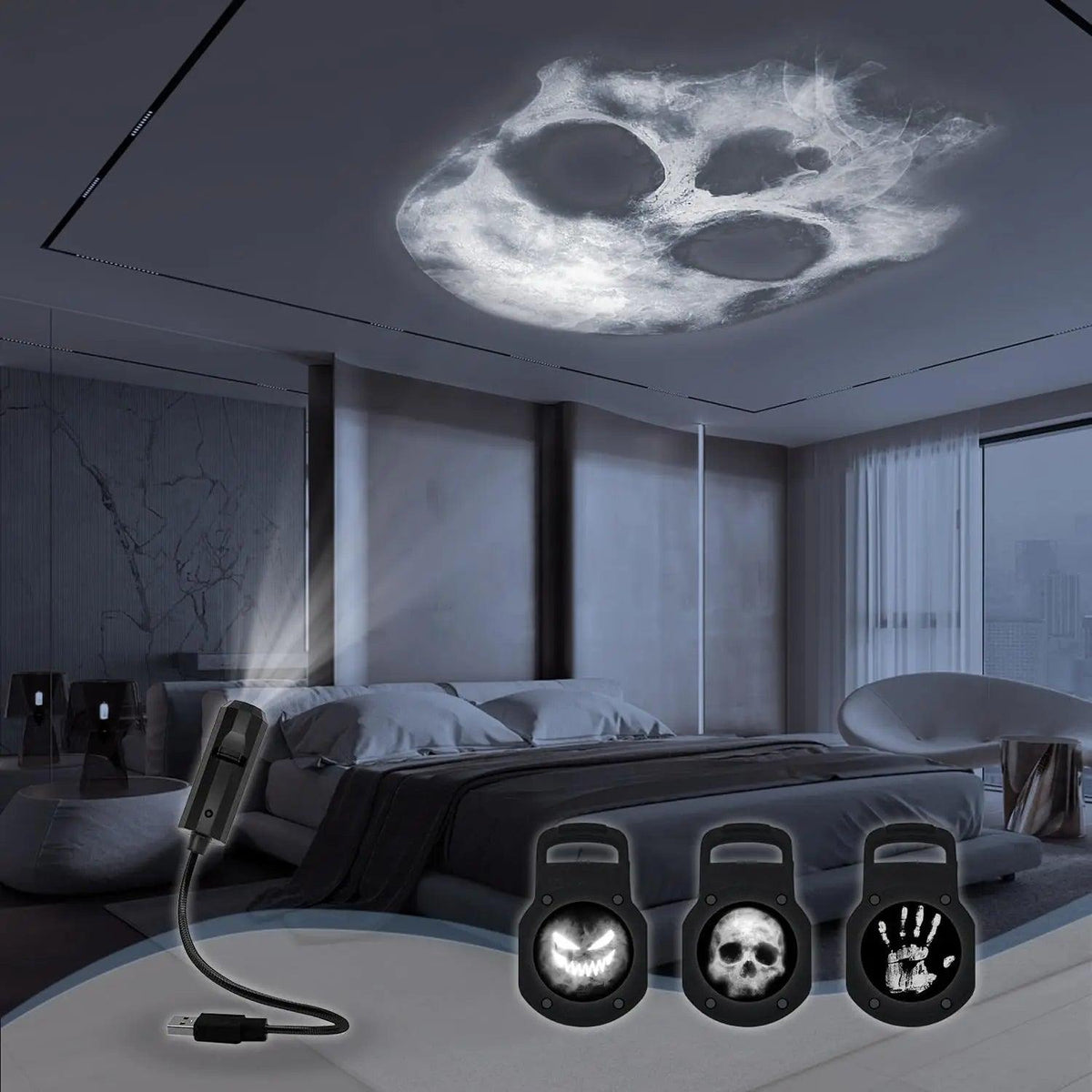LED Projector Light | Ghost Skull Pattern | Toylandeu™