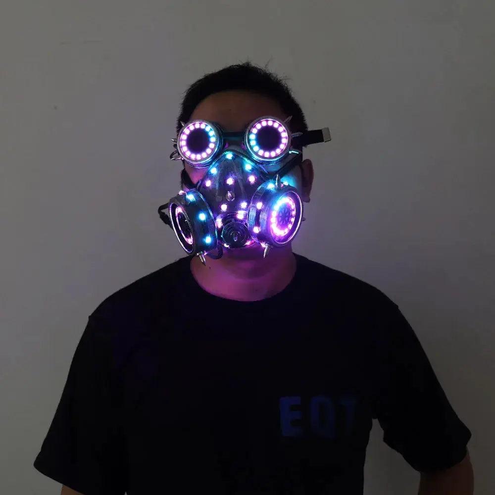  LED Steampunk Gas Mask Goggles Full Color For Cosplay -  ToylandEU™
