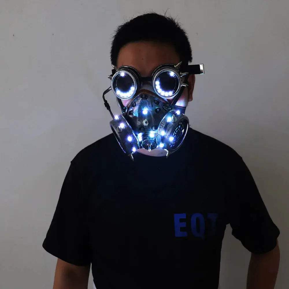  LED Steampunk Gas Mask Goggles Full Color For Cosplay -  ToylandEU™