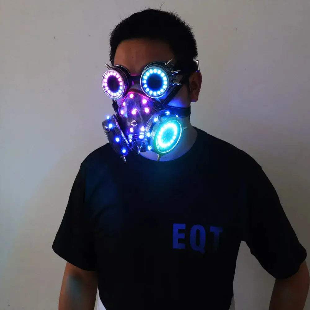  LED Steampunk Gas Mask Goggles Full Color For Cosplay -  ToylandEU™
