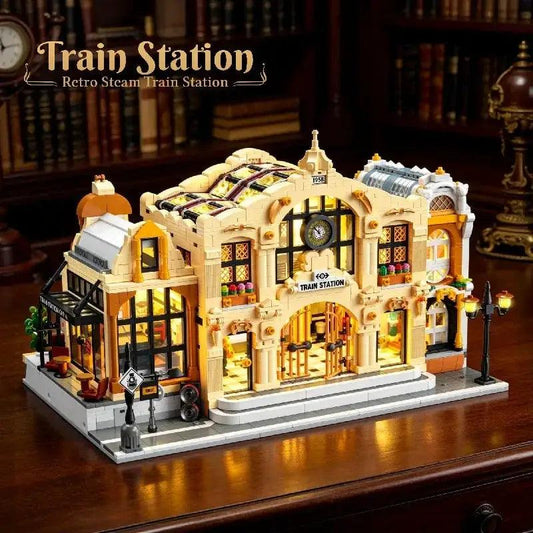  LED Train Station Building Blocks Kit Lego Compatible -  ToylandEU™