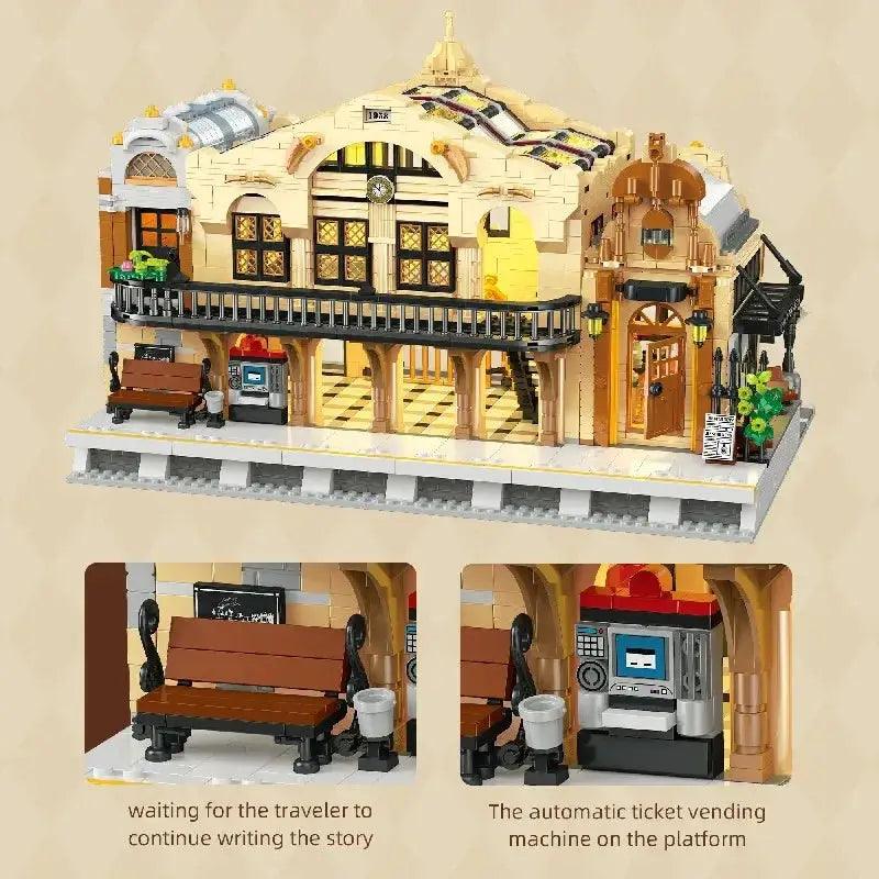  LED Train Station Building Blocks Kit Lego Compatible -  ToylandEU™